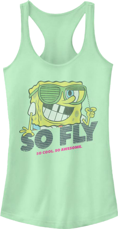 Ladies So Fly SpongeBob SquarePants Racerback Tank Top - main product image
