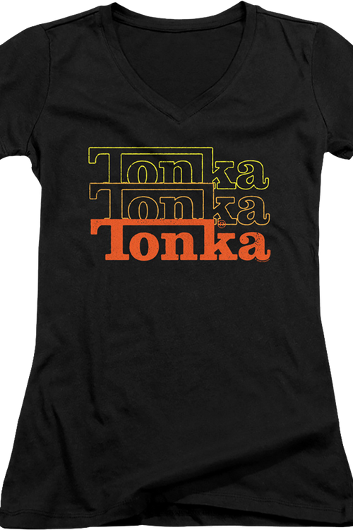Ladies Stacked Logo Tonka V-Neck Shirtmain product image