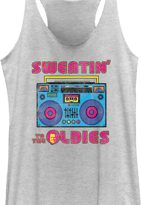 Ladies Sweatin' To The Oldies Boombox Richard Simmons Tank Top