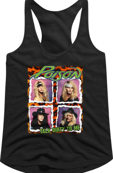 Ladies Talk Dirty To Me Poison Racerback Tank Top