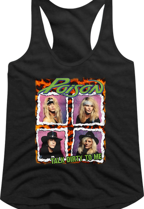Ladies Talk Dirty To Me Poison Racerback Tank Top