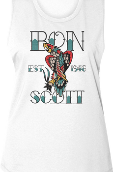 Ladies Tattoo Bon Scott Muscle Tank Top