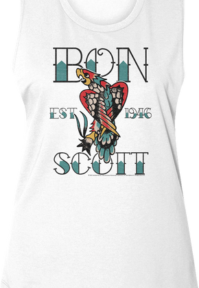 Ladies Tattoo Bon Scott Muscle Tank Top
