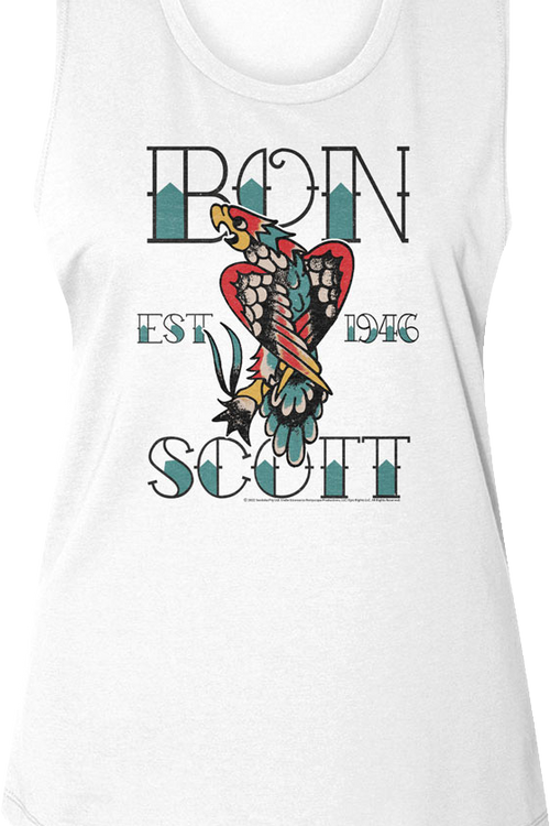 Ladies Tattoo Bon Scott Muscle Tank Topmain product image