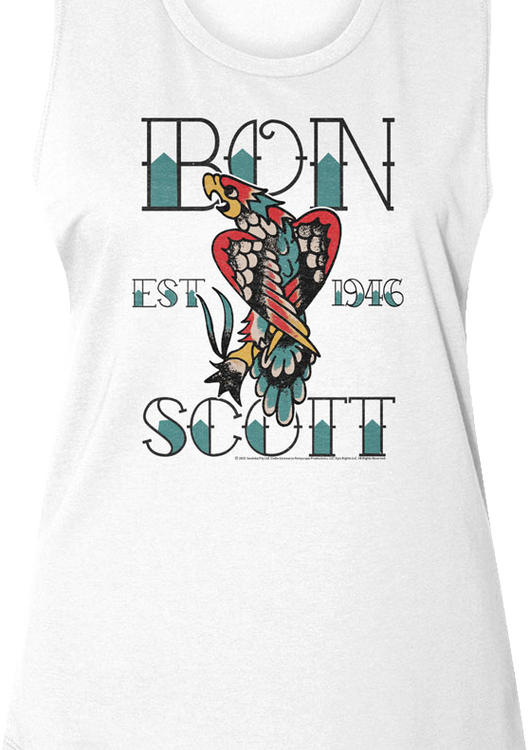 Ladies Tattoo Bon Scott Muscle Tank Top - main product image