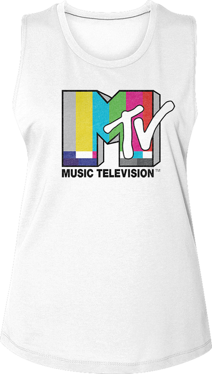 Ladies Test Pattern Logo MTV Muscle Tank Top - main product image