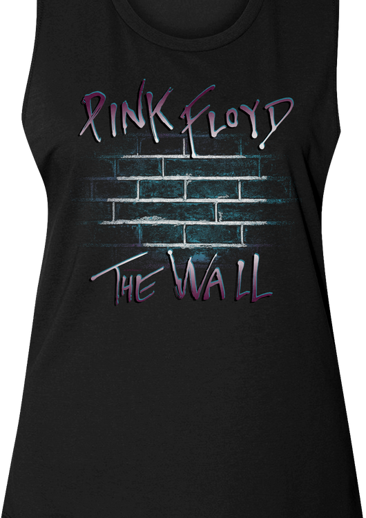 Ladies The Wall Pink Floyd Muscle Tank Top - main product image