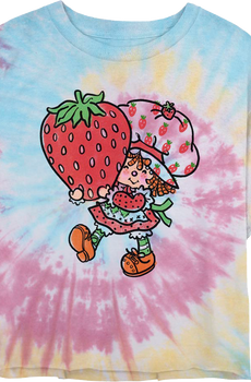 Ladies Tie Dye Strawberry Shortcake Crop Top