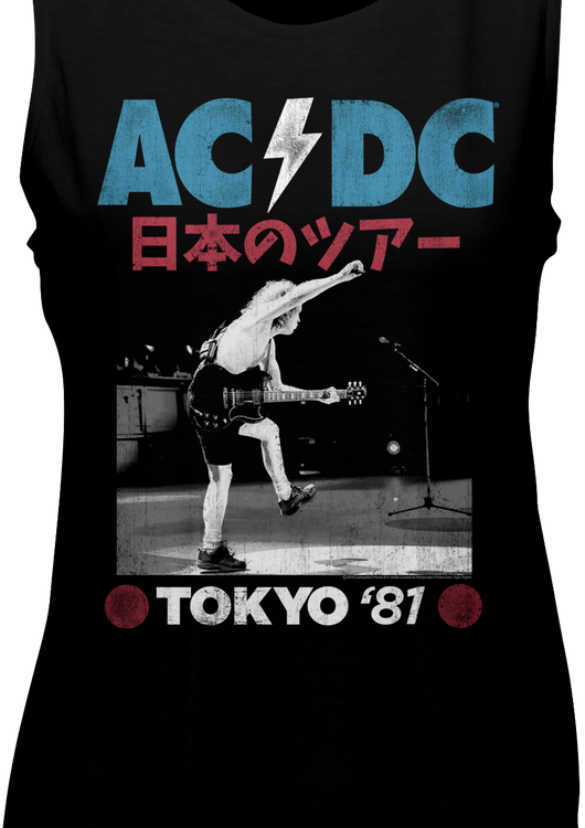 Ladies Tokyo '81 ACDC Muscle Tank Top - main product image