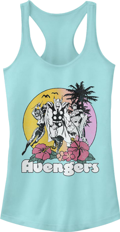 Ladies Tropical Avengers Racerback Tank Top - main product image