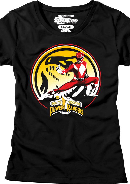 Womens Tyrannosaurus Power Coin Mighty Morphin Power Rangers Shirt - main product image