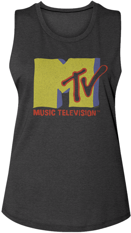Ladies Vintage Logo MTV Muscle Tank Top - main product image