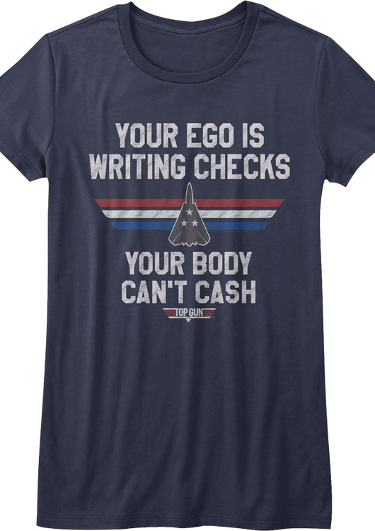 Womens Writing Checks Top Gun Shirt - main product image