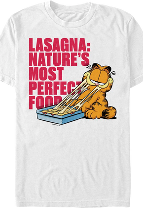 Lasagna Nature's Most Perfect Food Garfield T-Shirt