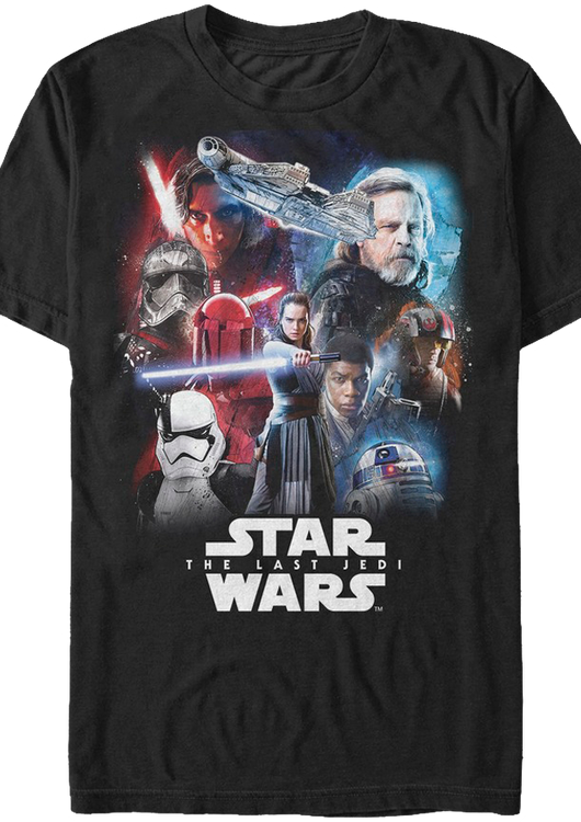 Last Jedi Collage Star Wars T-Shirt - main product image