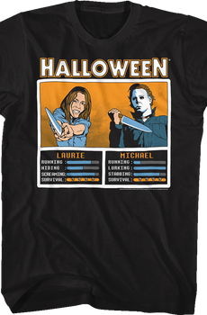 Laurie And Michael Knives Out Video Game Halloween T-Shirt