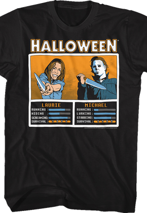 Laurie And Michael Knives Out Video Game Halloween T-Shirt