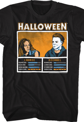 Laurie Strode And Michael Myers Video Game Halloween T-Shirt