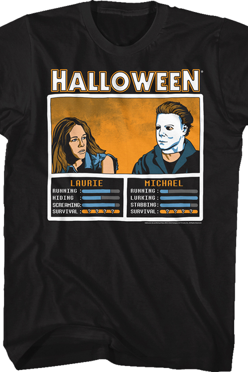 Laurie Strode And Michael Myers Video Game Halloween T-Shirtmain product image