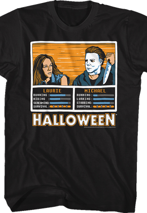 Laurie vs Michael Video Game Halloween T-Shirt