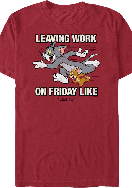 Leaving Work On Friday Tom And Jerry T-Shirt - main product image