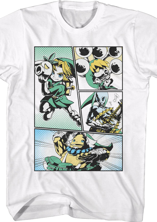Legend of Zelda Comic Panels Nintendo T-Shirt - main product image