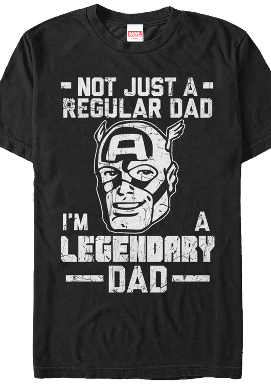 Legendary Dad Captain America T-Shirt - main product image