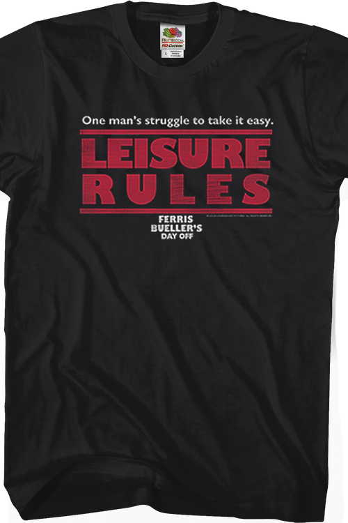 Leisure Rules Ferris Bueller's Day Off T-Shirtmain product image