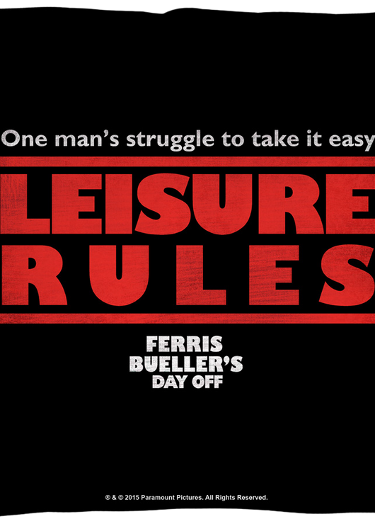 Leisure Rules Ferris Bueller's Day Off Throw Pillow - main product image