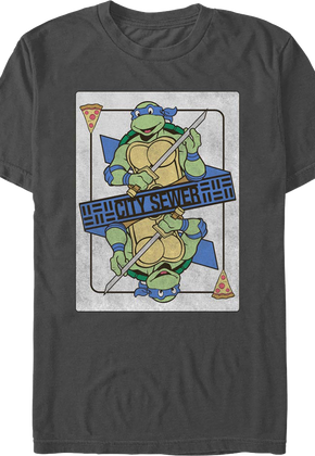 Leonardo Playing Card Teenage Mutant Ninja Turtles T-Shirt