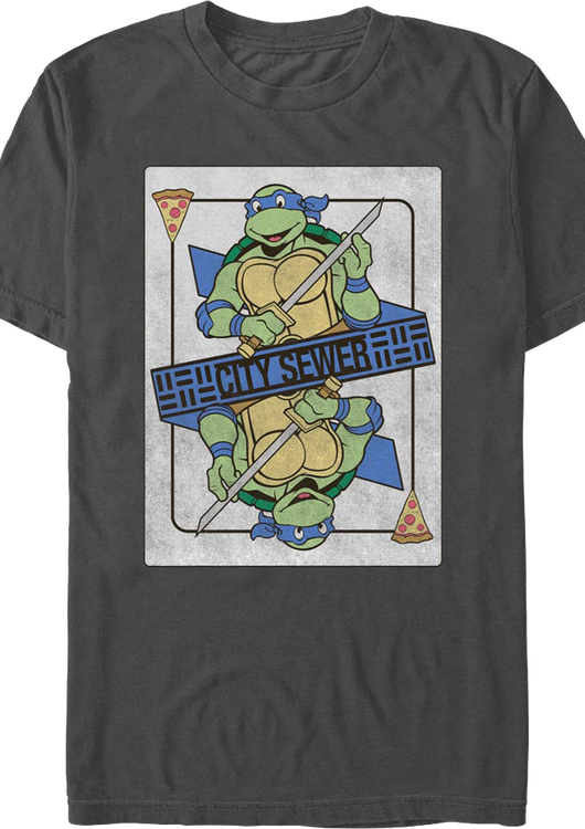 Leonardo Playing Card Teenage Mutant Ninja Turtles T-Shirt - main product image