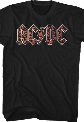 Leopard Print Logo ACDC T-Shirt