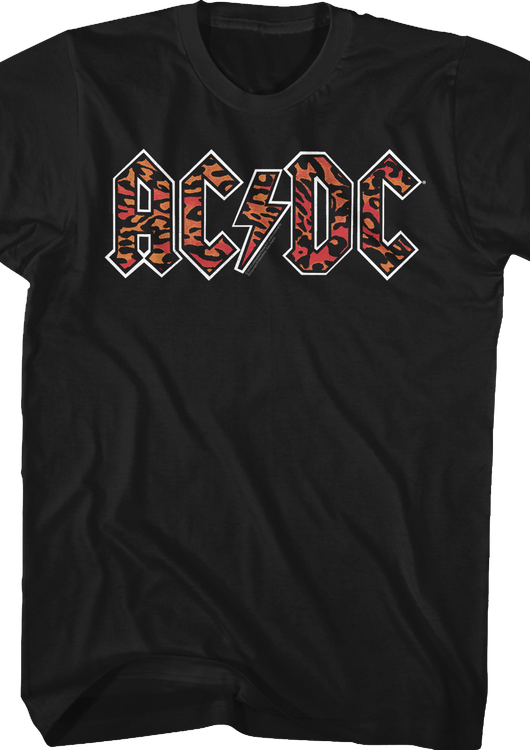 Leopard Print Logo ACDC T-Shirt - main product image