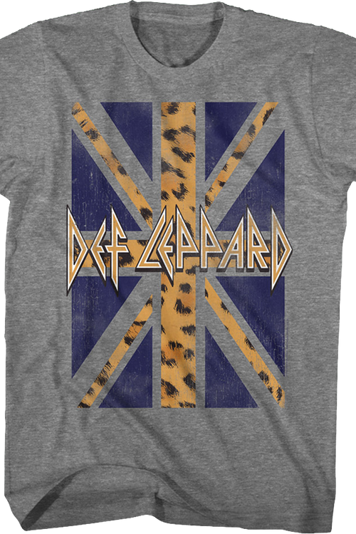 Leopard Print Flag Def Leppard T-Shirtmain product image