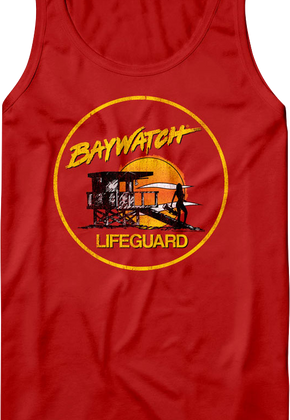 Lifeguard Silhouette Baywatch Tank Top