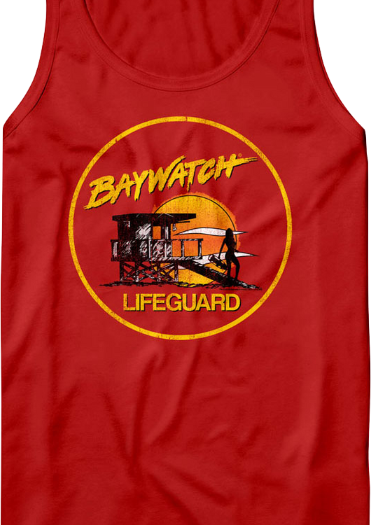 Lifeguard Silhouette Baywatch Tank Top - main product image