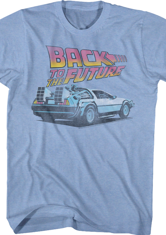 Light Blue DeLorean Back To The Future T-Shirt - main product image