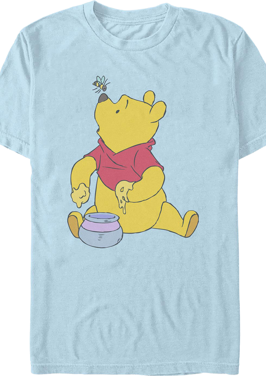 Light Blue Honey Bee Winnie The Pooh T-Shirt - main product image
