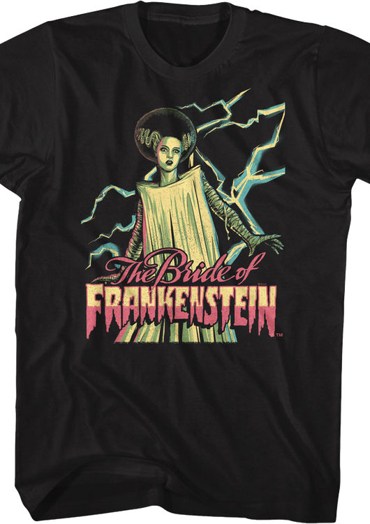 Lightning Bolts Bride Of Frankenstein T-Shirt - main product image