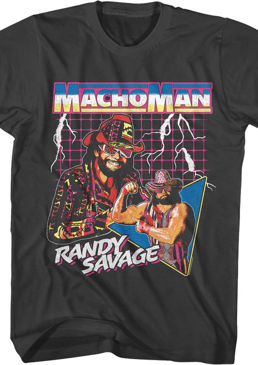 Lightning Collage Macho Man Randy Savage T-Shirt - main product image