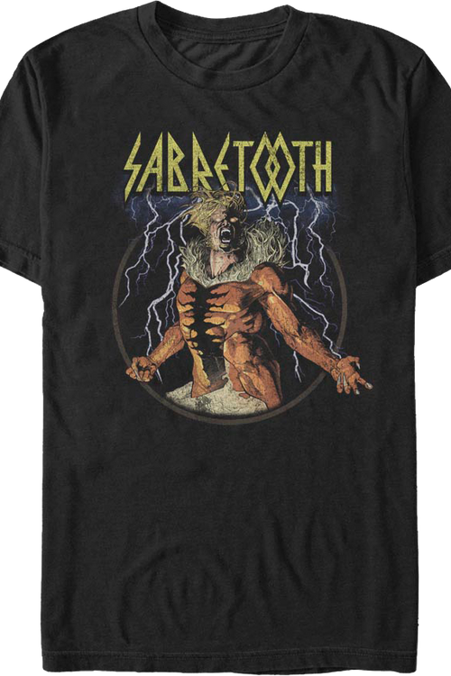 Lightning Storm Sabretooth X-Men T-Shirtmain product image