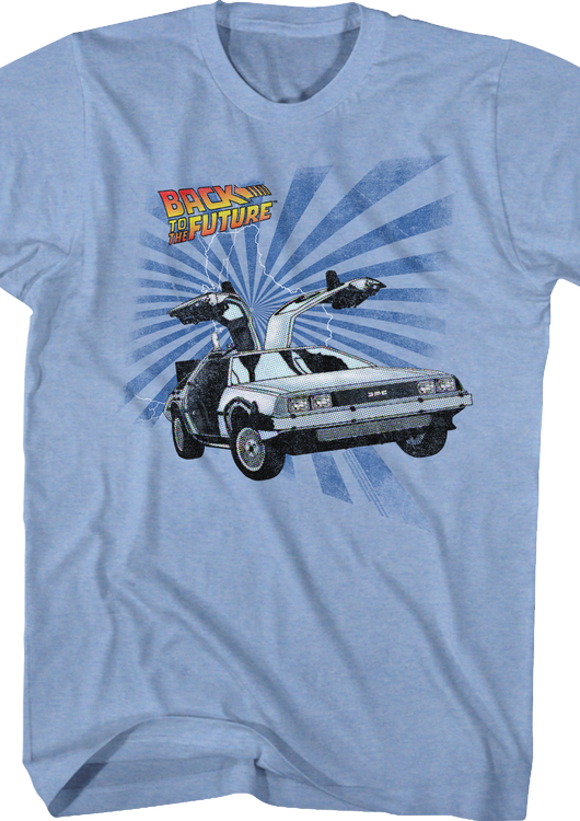 Lightning Strikes DeLorean Back To The Future T-Shirt - main product image