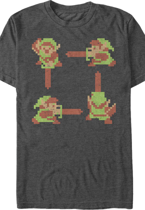 Link 8-Bit Action Poses Legend of Zelda T-Shirt