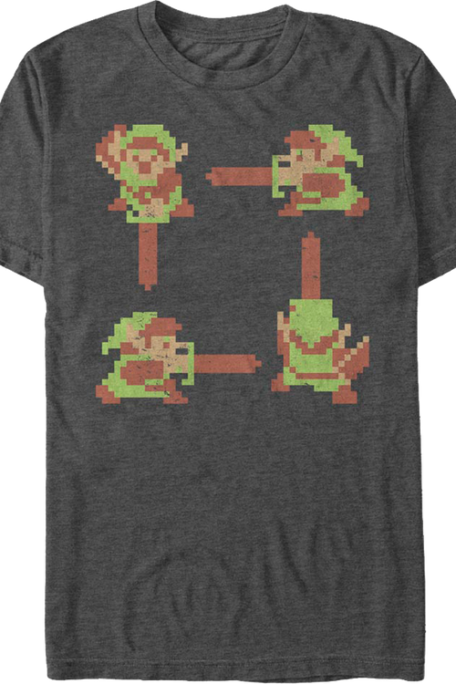 Link 8-Bit Action Poses Legend of Zelda T-Shirtmain product image