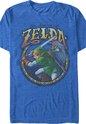 Link Action Pose Legend of Zelda T-Shirt