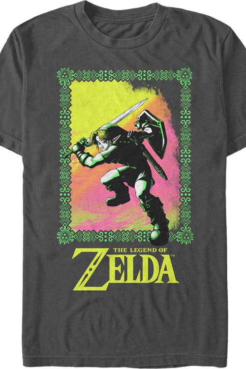 Link Hylian Action Pose Legend of Zelda Nintendo T-Shirtmain product image