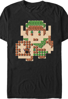 Link Overworld Map Legend of Zelda T-Shirt