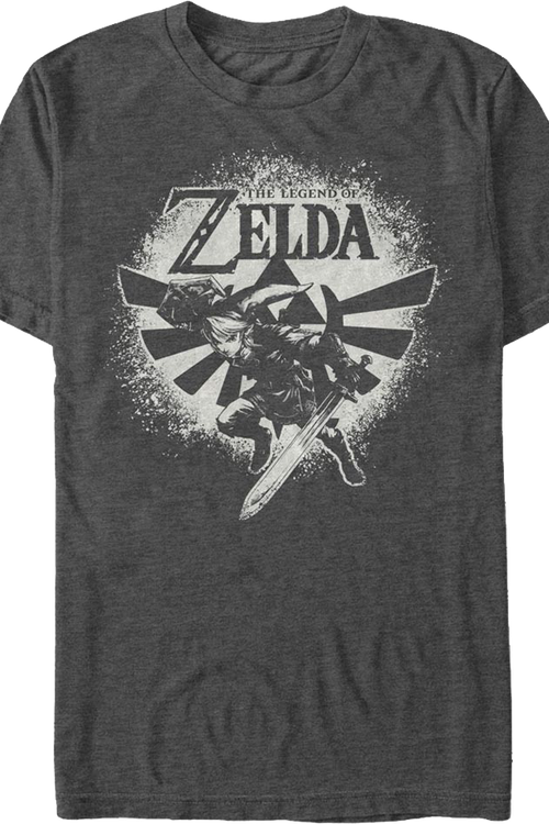 Link Paint Splatter Pose Legend of Zelda T-Shirt - main product image