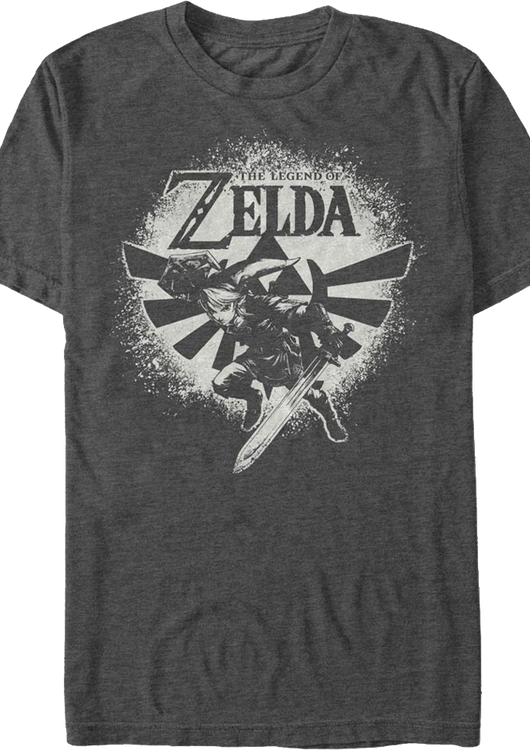 Link Paint Splatter Pose Legend of Zelda T-Shirt - main product image