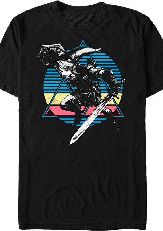 Link Retro Sunset Legend of Zelda Nintendo T-Shirt - main product image